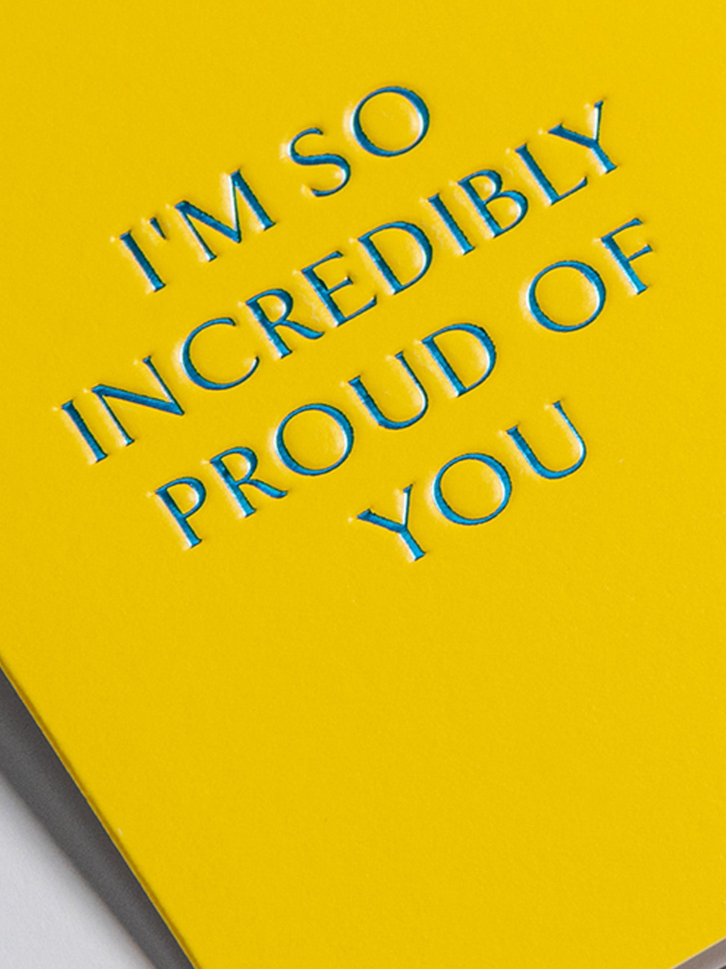 So proud, yellow mini graduation card