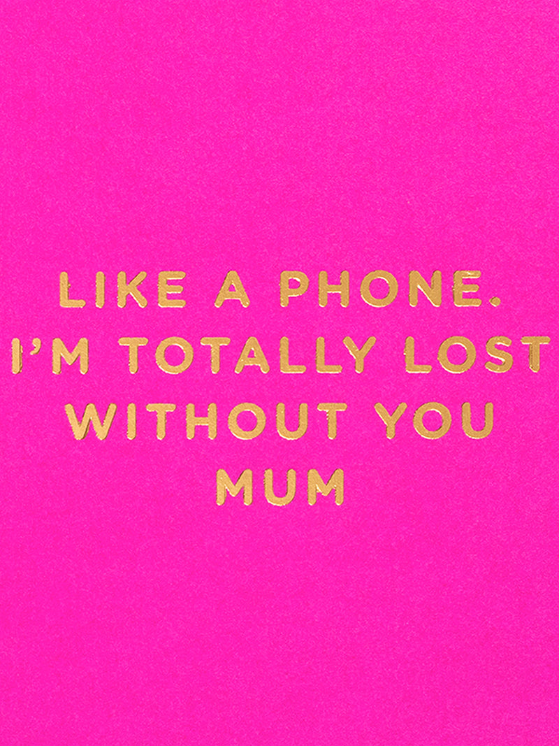 Lost phone mum, mini Mother's Day card