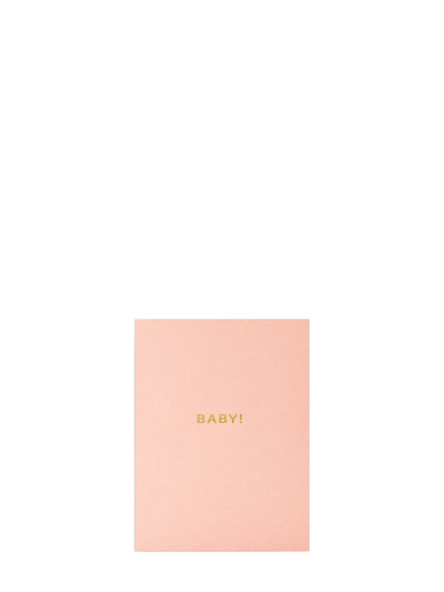 Baby pink, mini new baby card