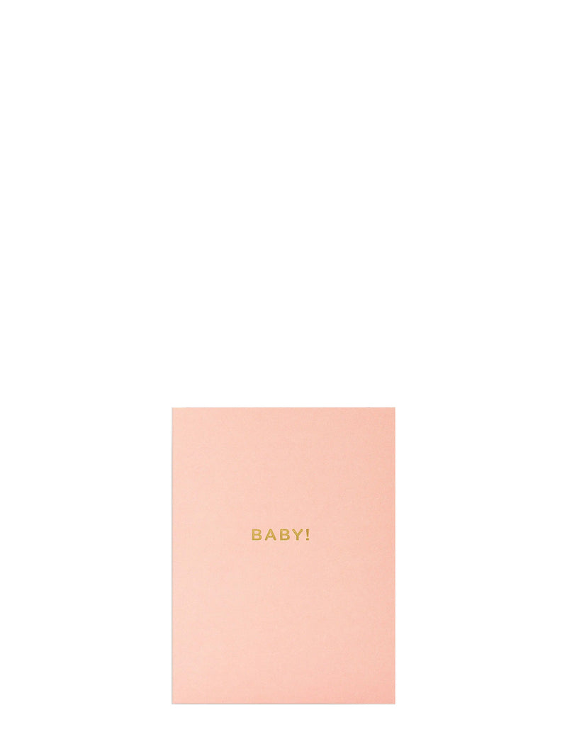 Baby pink, mini new baby card