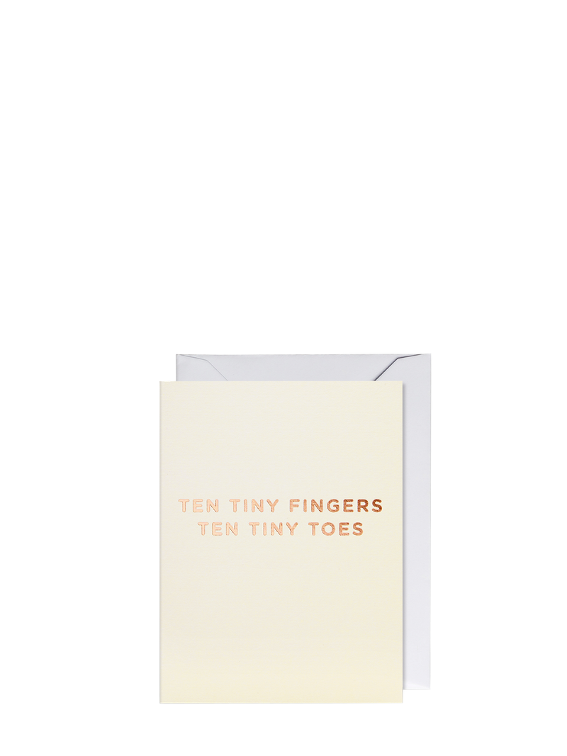 Ten tiny fingers ten tiny toes mini new baby card