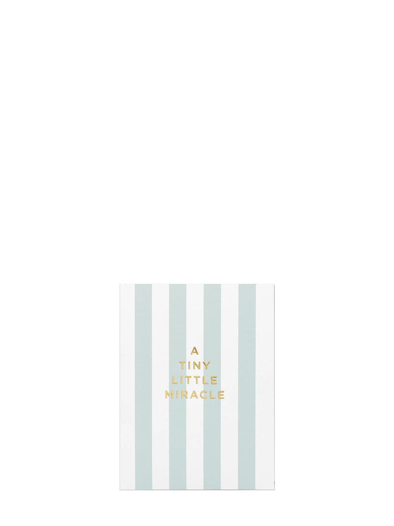 A Tiny Little Miracle New Baby Mini Card, pink or blue