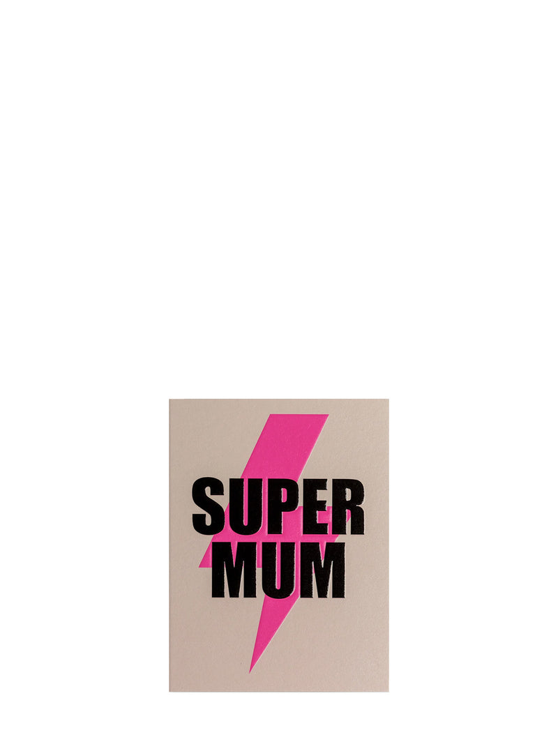 Super Mum lightning flash mini Mother's day card