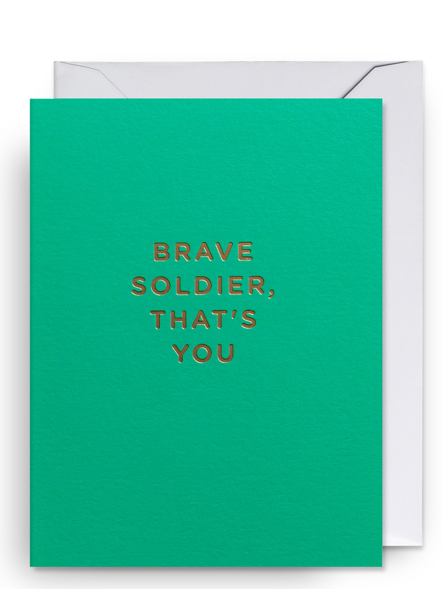 Brave soldier that's you mini sympathy card