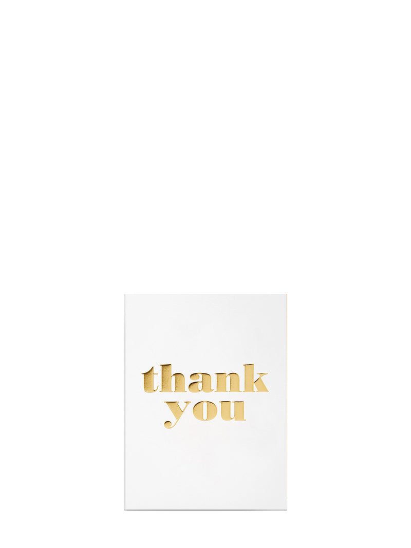 Golden thank you mini card