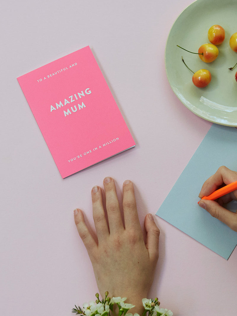 A Beautiful and Amazing Mum Hot Pink Mother's Day Card