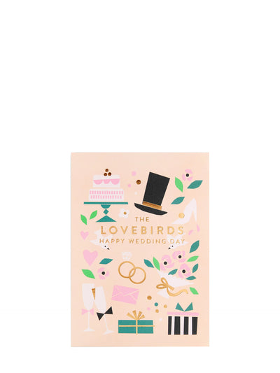 Lovebirds, wedding card