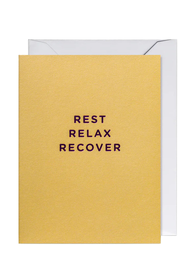 Relax rest recover mini card