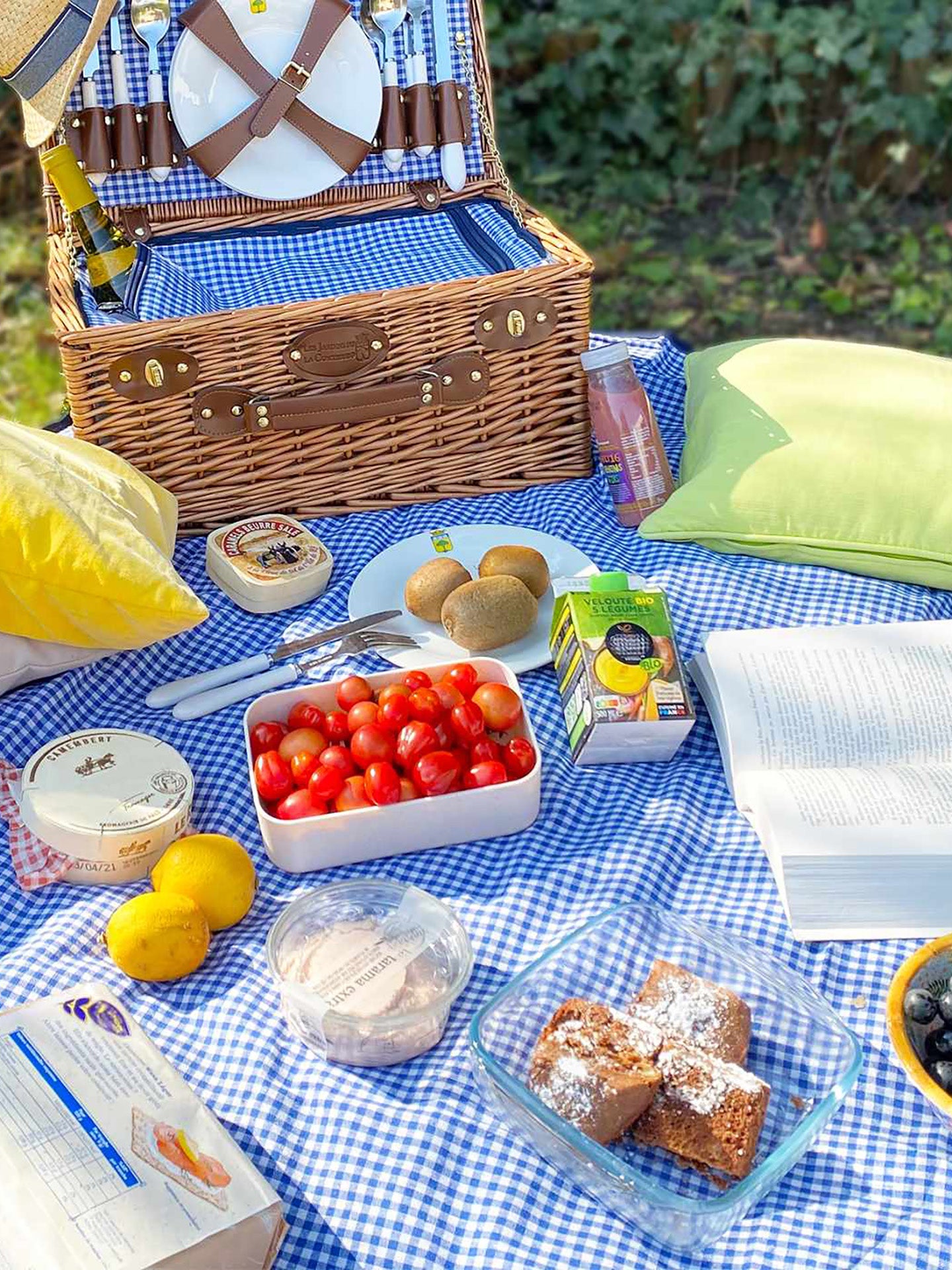 Picnic Tablecloth XL, Vichy Bleu