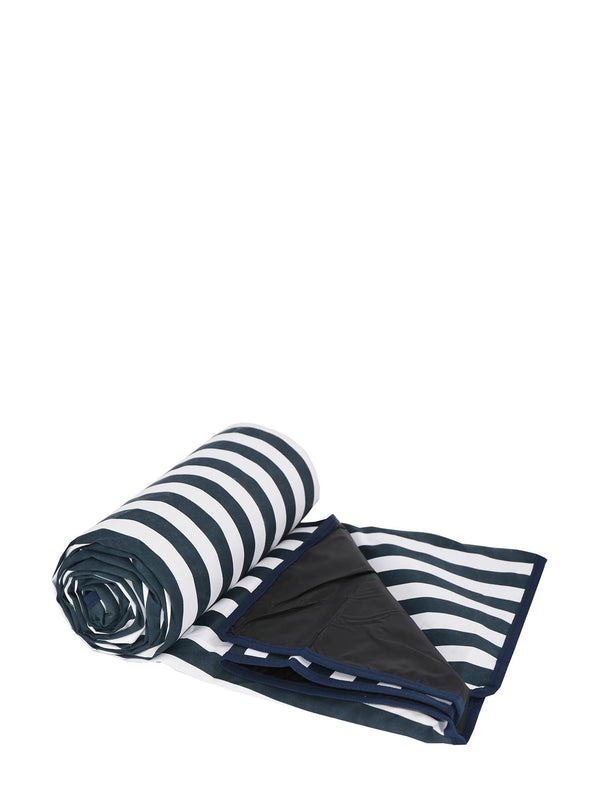 Picnic blanket XL, marine blue stripes