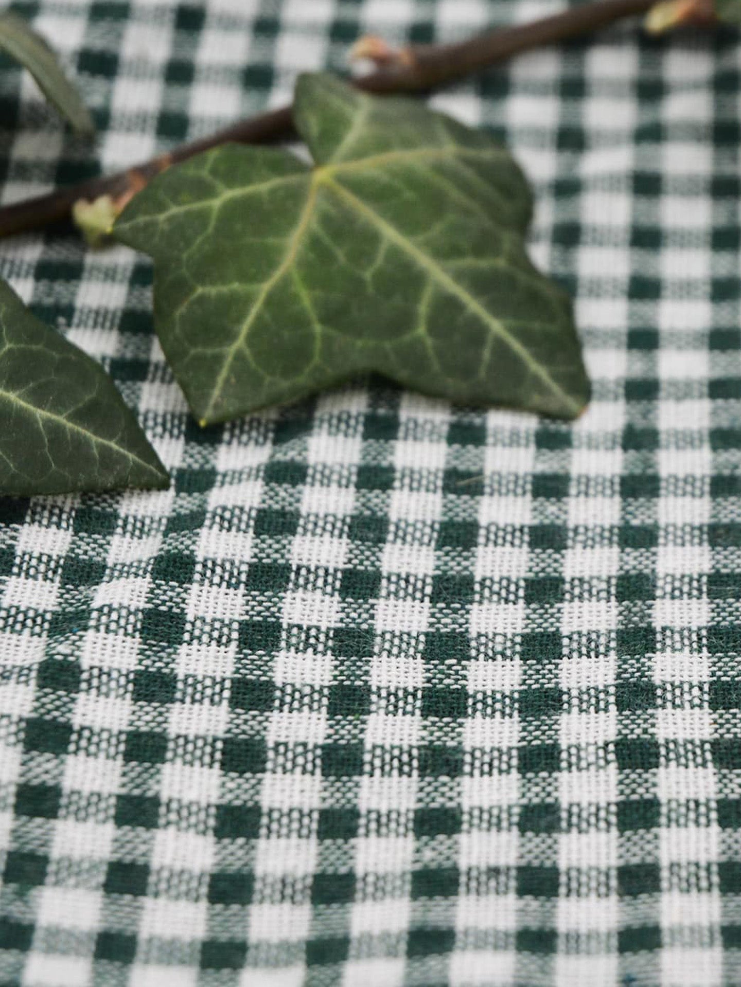 Picnic blanket XL, vichy green gingham checkered