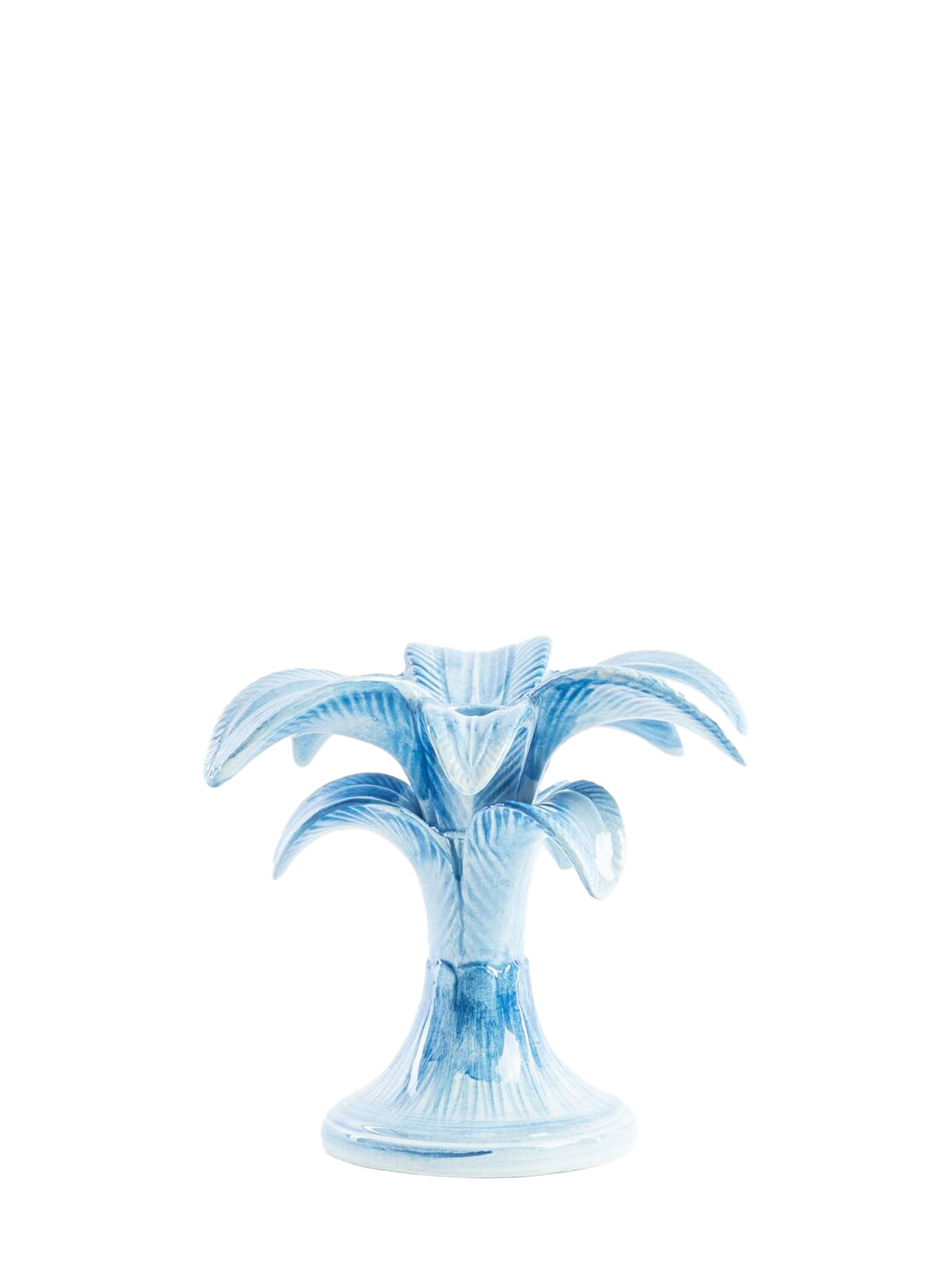 Blue Palm Candleholder, Small