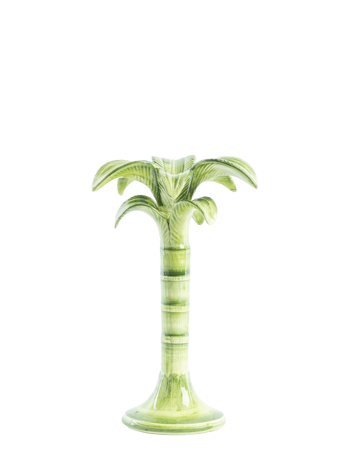 Green Palm Candleholder, Medium