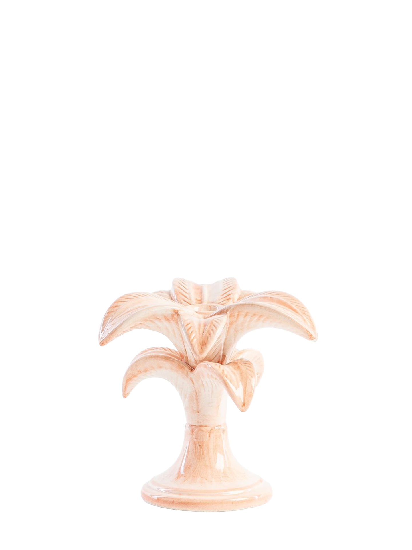 Pink Palm Candleholder, Small