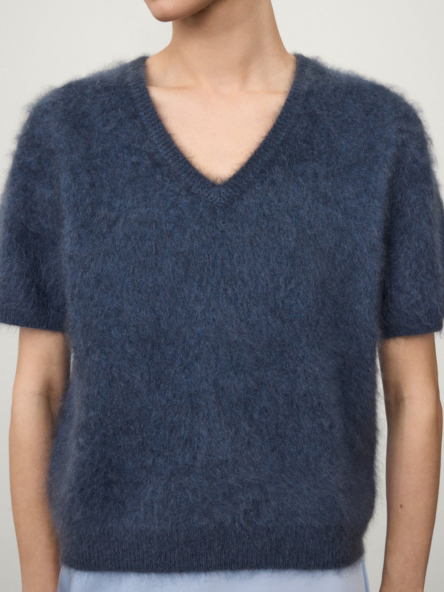 Lovisa short-sleeve sweater, nightfall blue