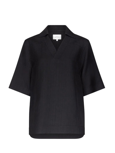 Ermo oversized polo, black
