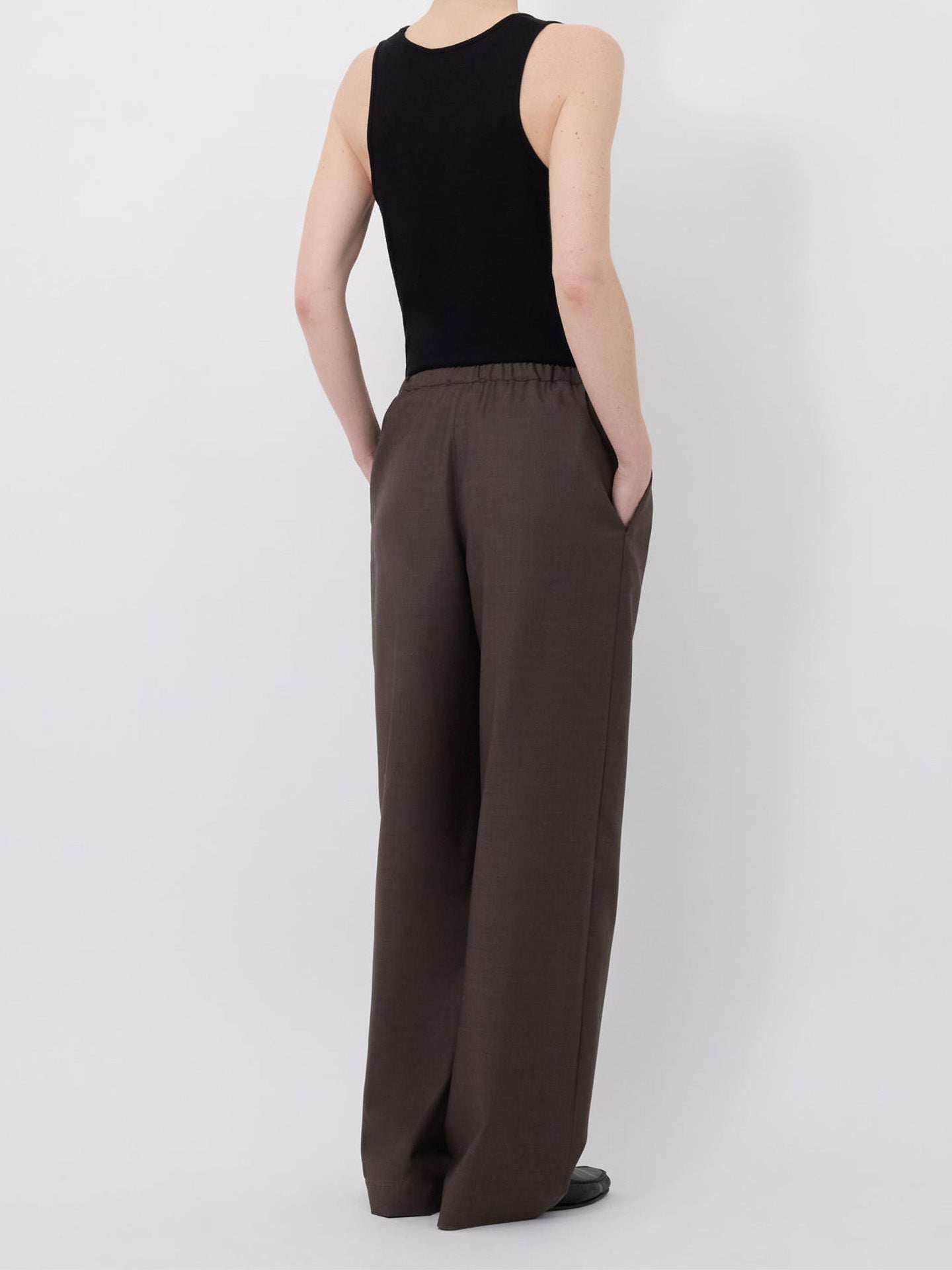Cove wide pants, Brown