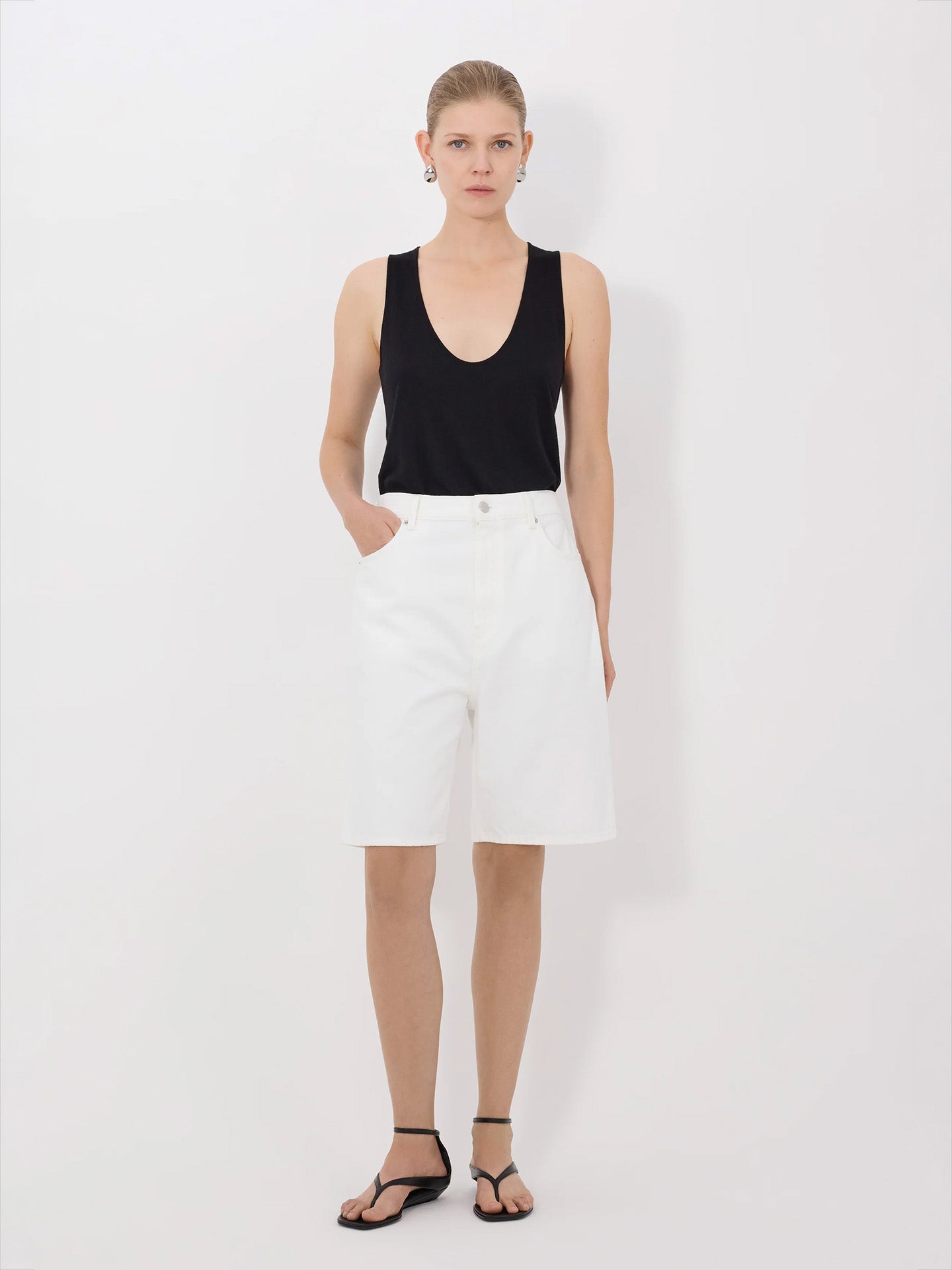 Isu lds demin shorts, ivory