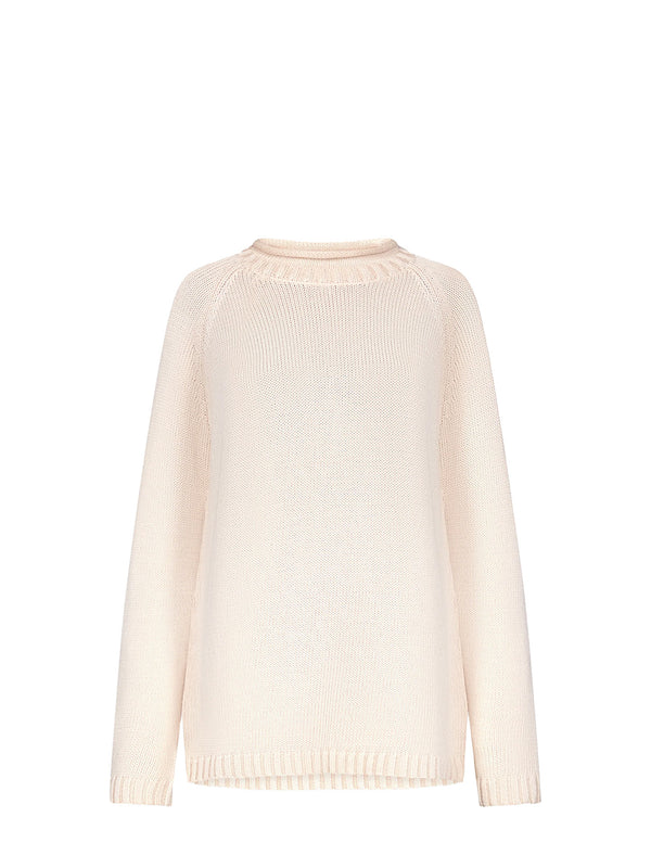 Zima raglan linen-silk sweater, natural