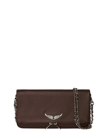 Rock grained leather, dark red