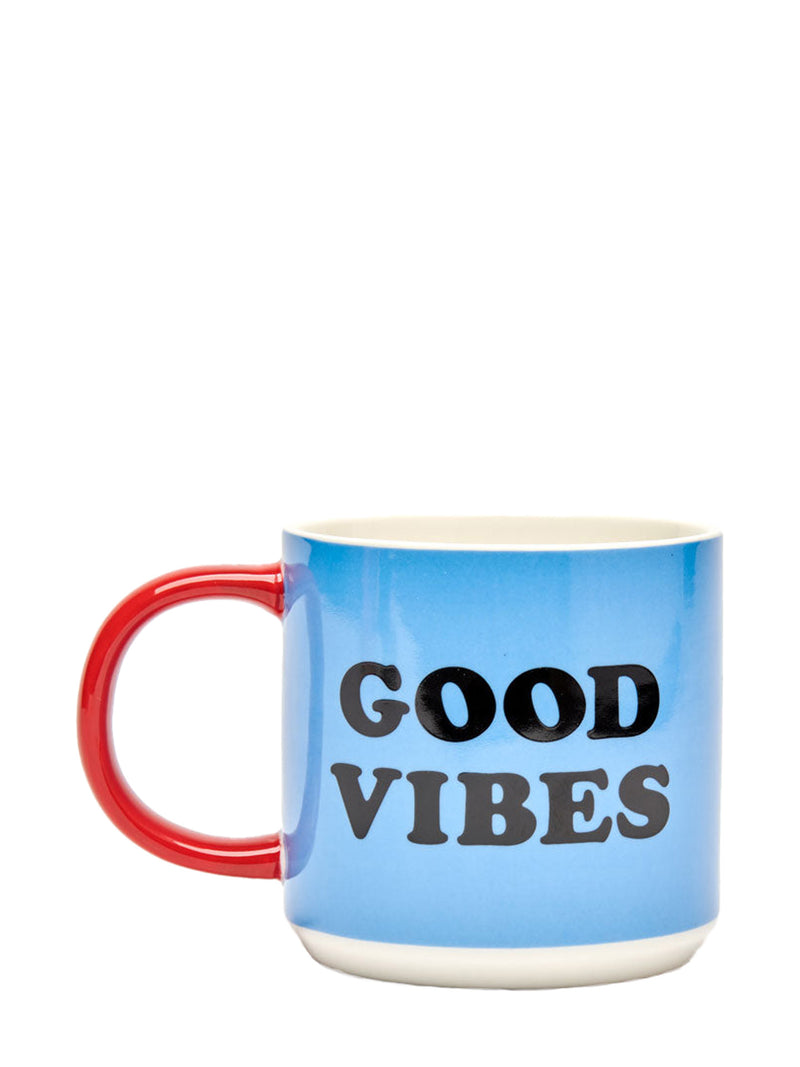Good Vibes Peanuts mug (rainbow)