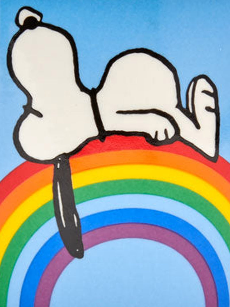 Good Vibes Peanuts mug (rainbow)