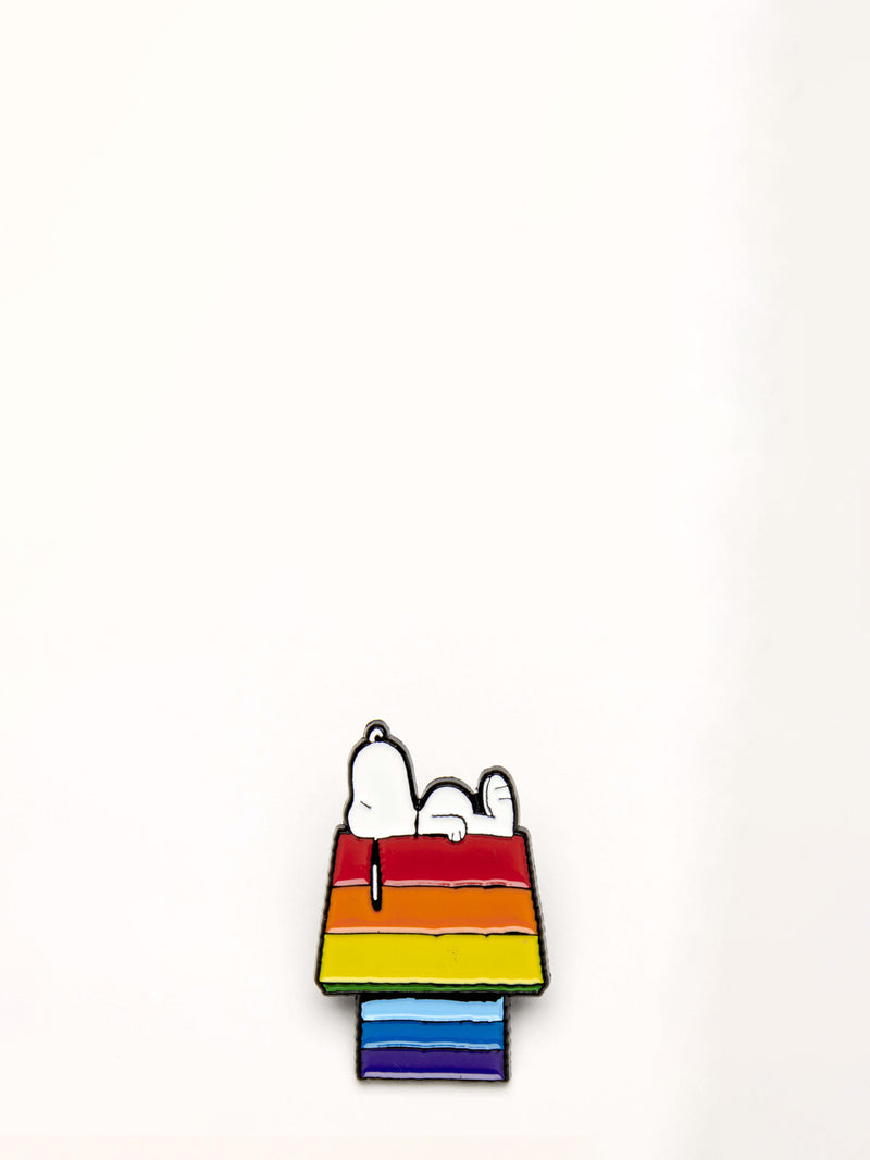 Good vibes Peanuts pin, rainbow dog house