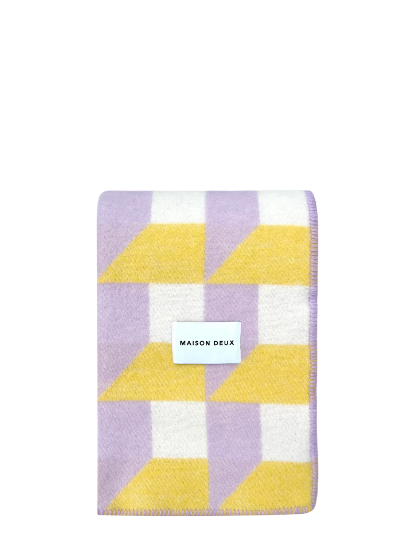 Cubics blanket, lilac-sun