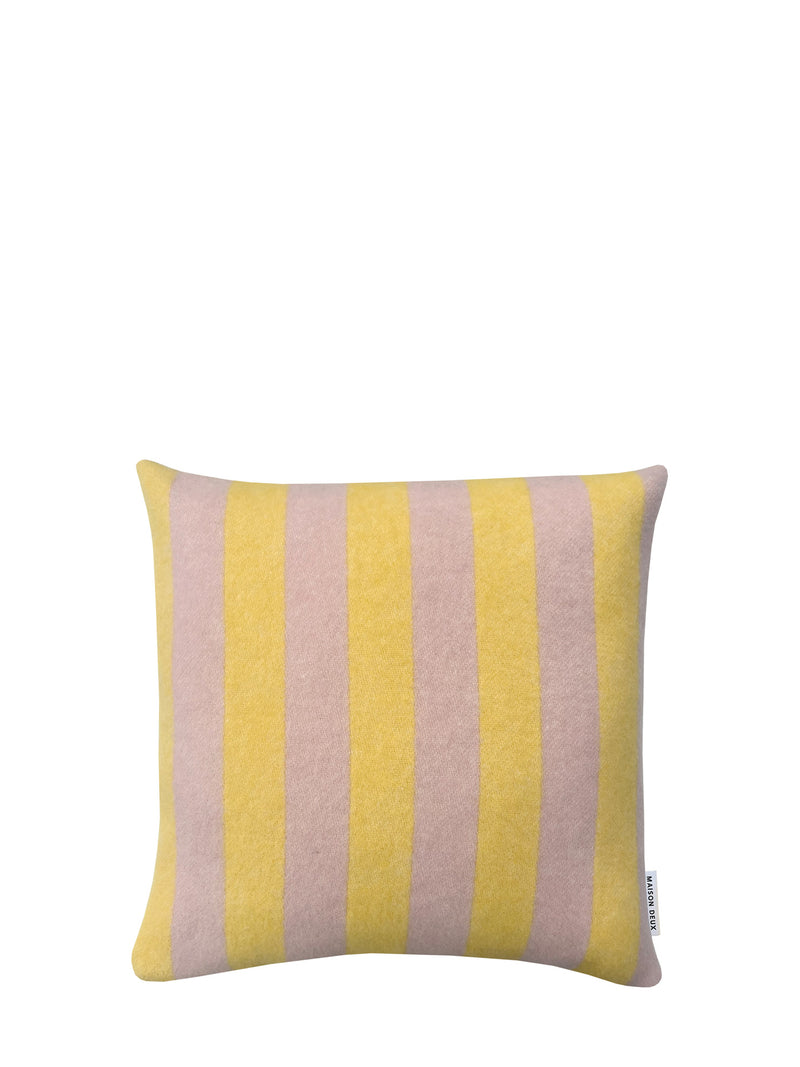 Candy wrap wool cushion cover, pink-yellow