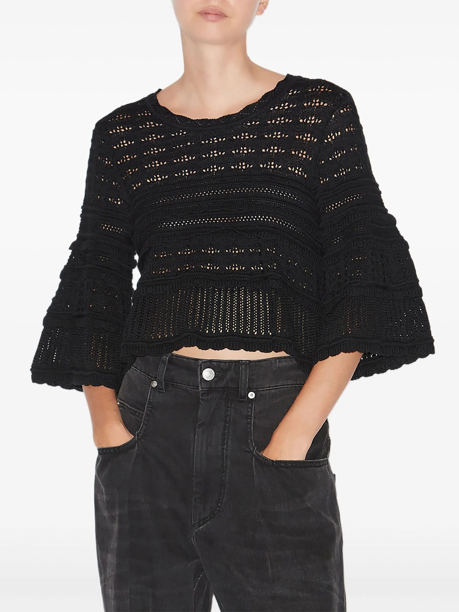 Azelia knitted sweater, black