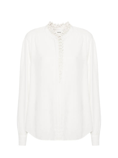 Estela broderie shirt, white