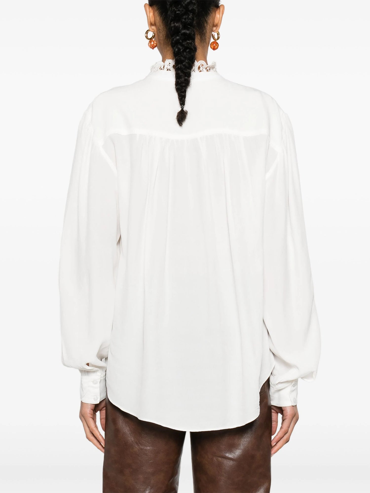 Estela broderie shirt, white