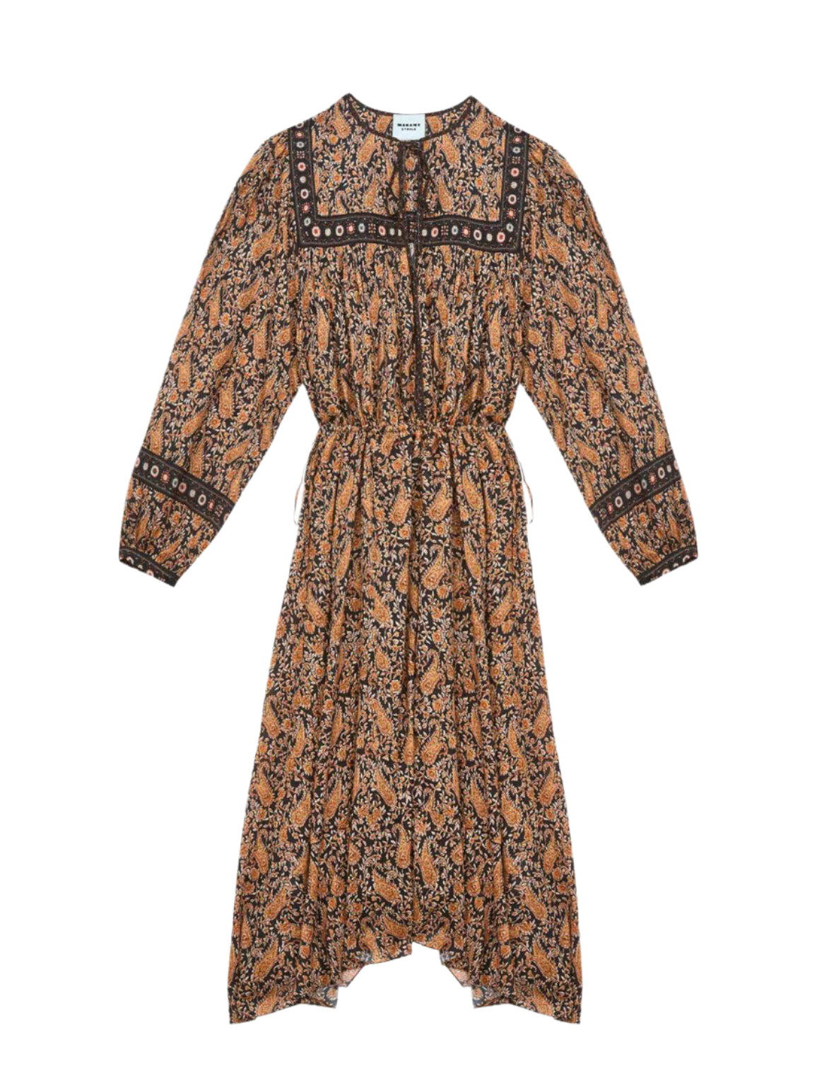 Greila dress, black-brown print