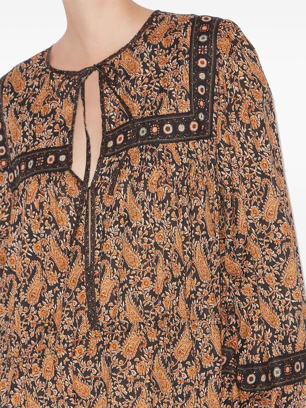 Greila dress, black-brown print