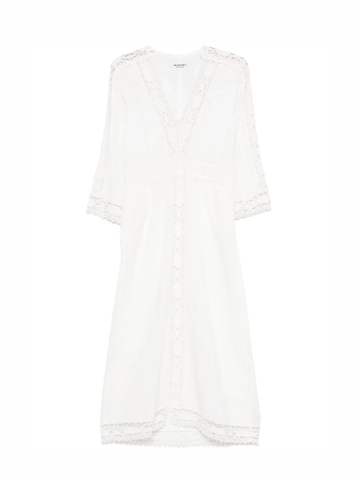 Veona v-neck dress, white