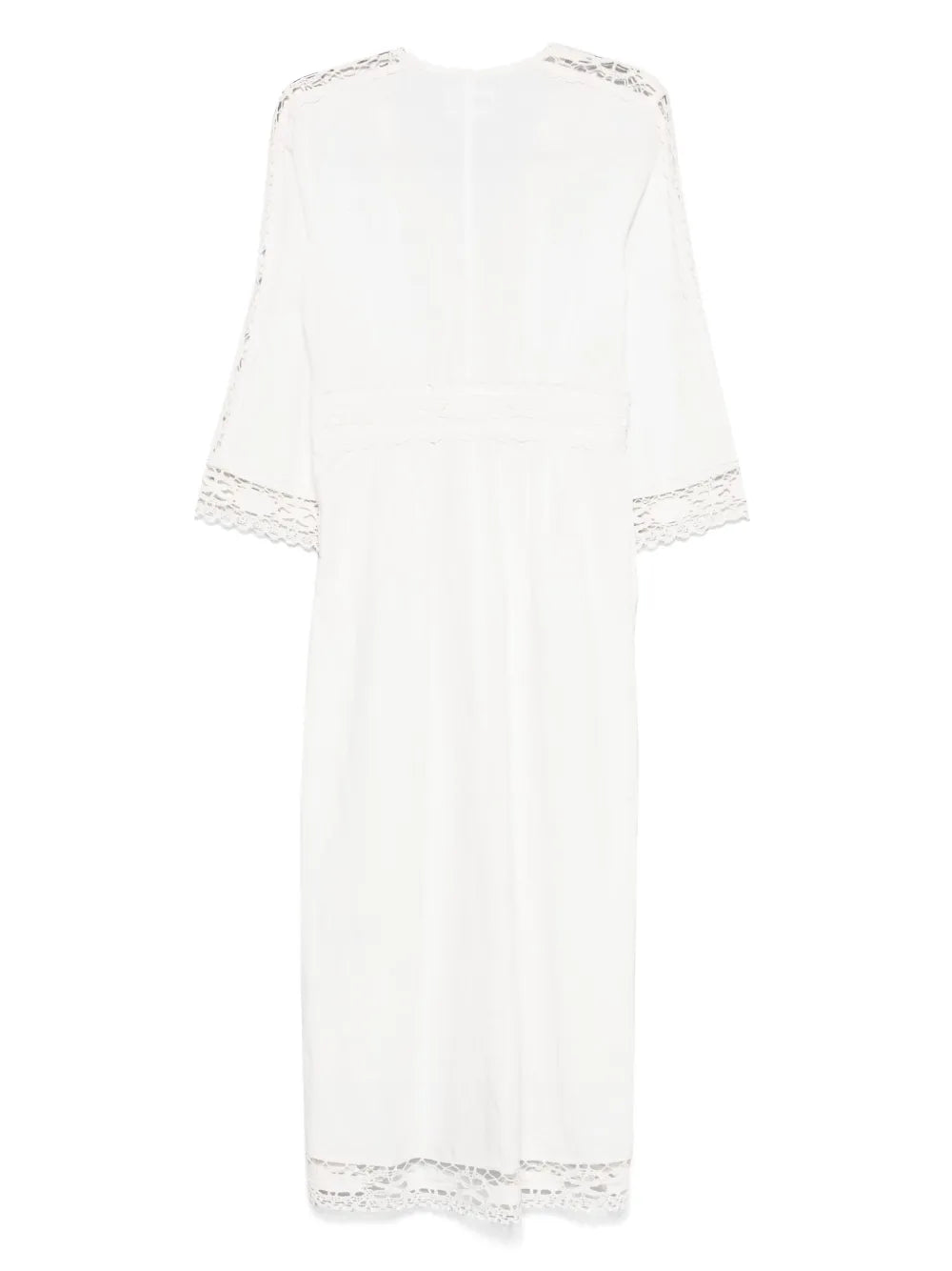 Veona v-neck dress, white