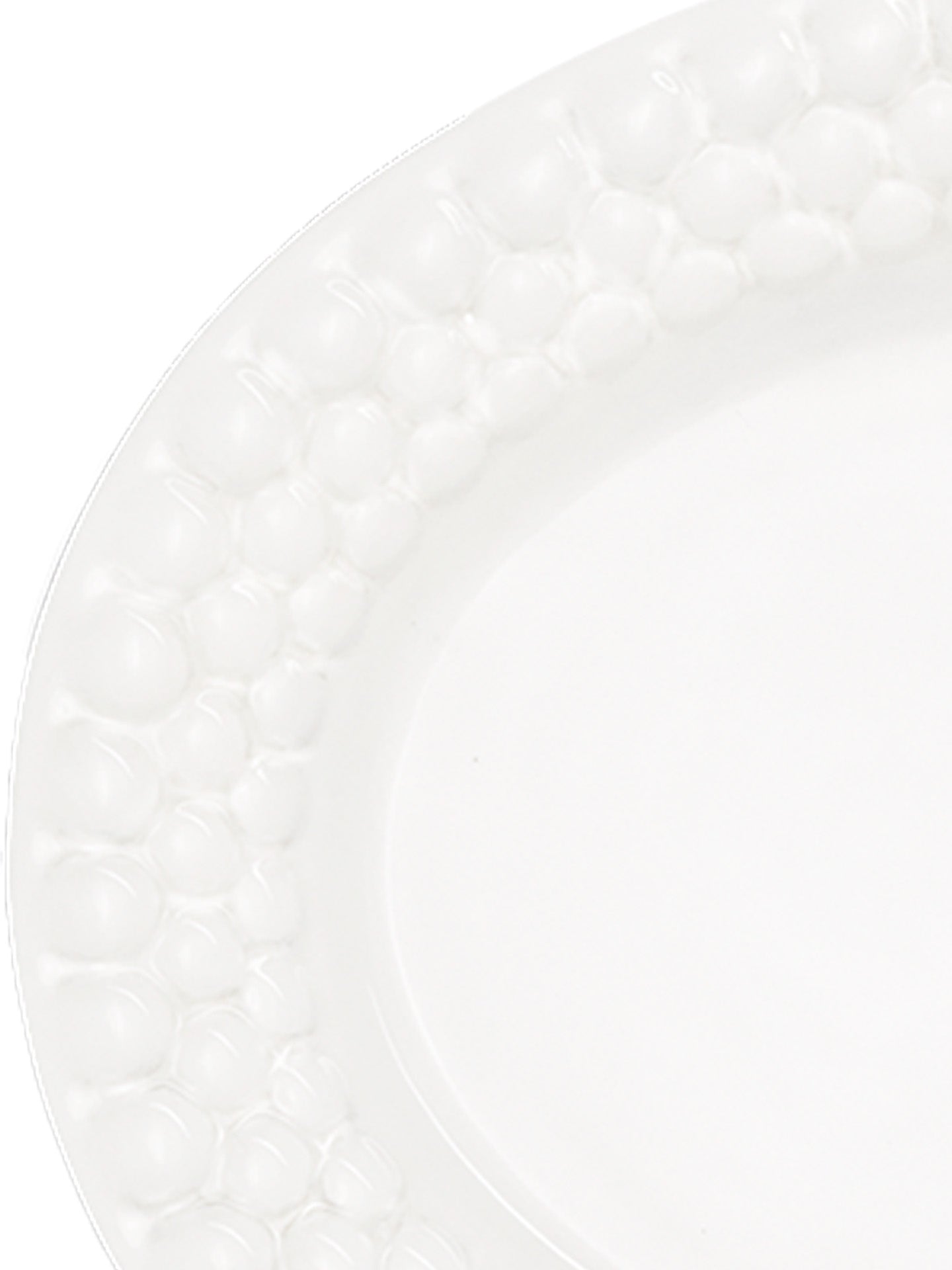 Bubbles small oval platter, white (20 x 16 cm)