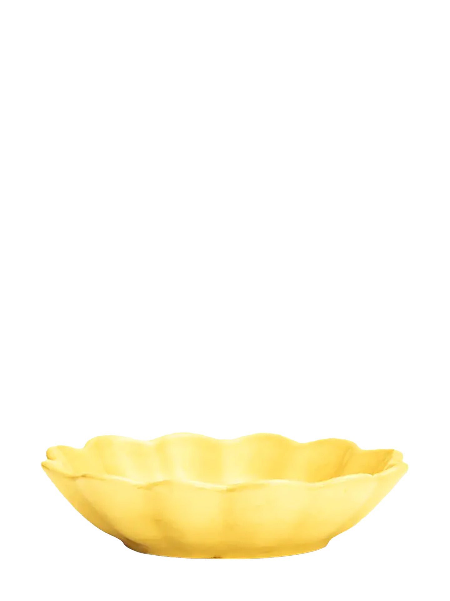 Oyster small oval bowl, yellow (18 cm)