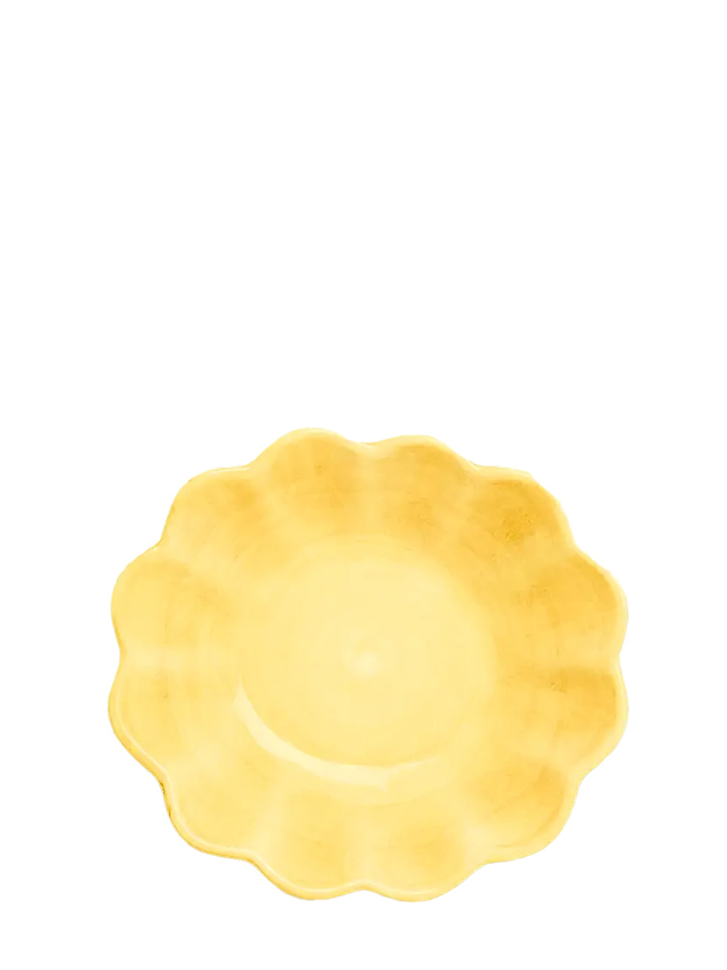 Oyster small oval bowl, yellow (18 cm)
