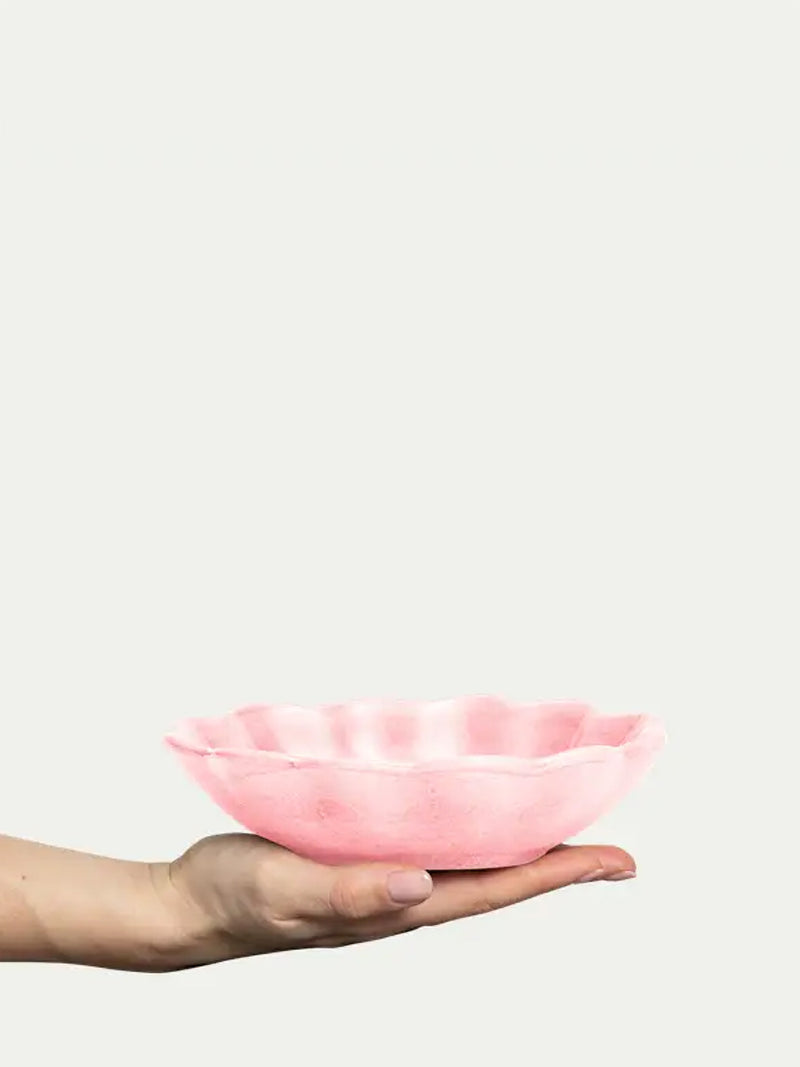 Oyster small oval bowl, light pink (18 cm)