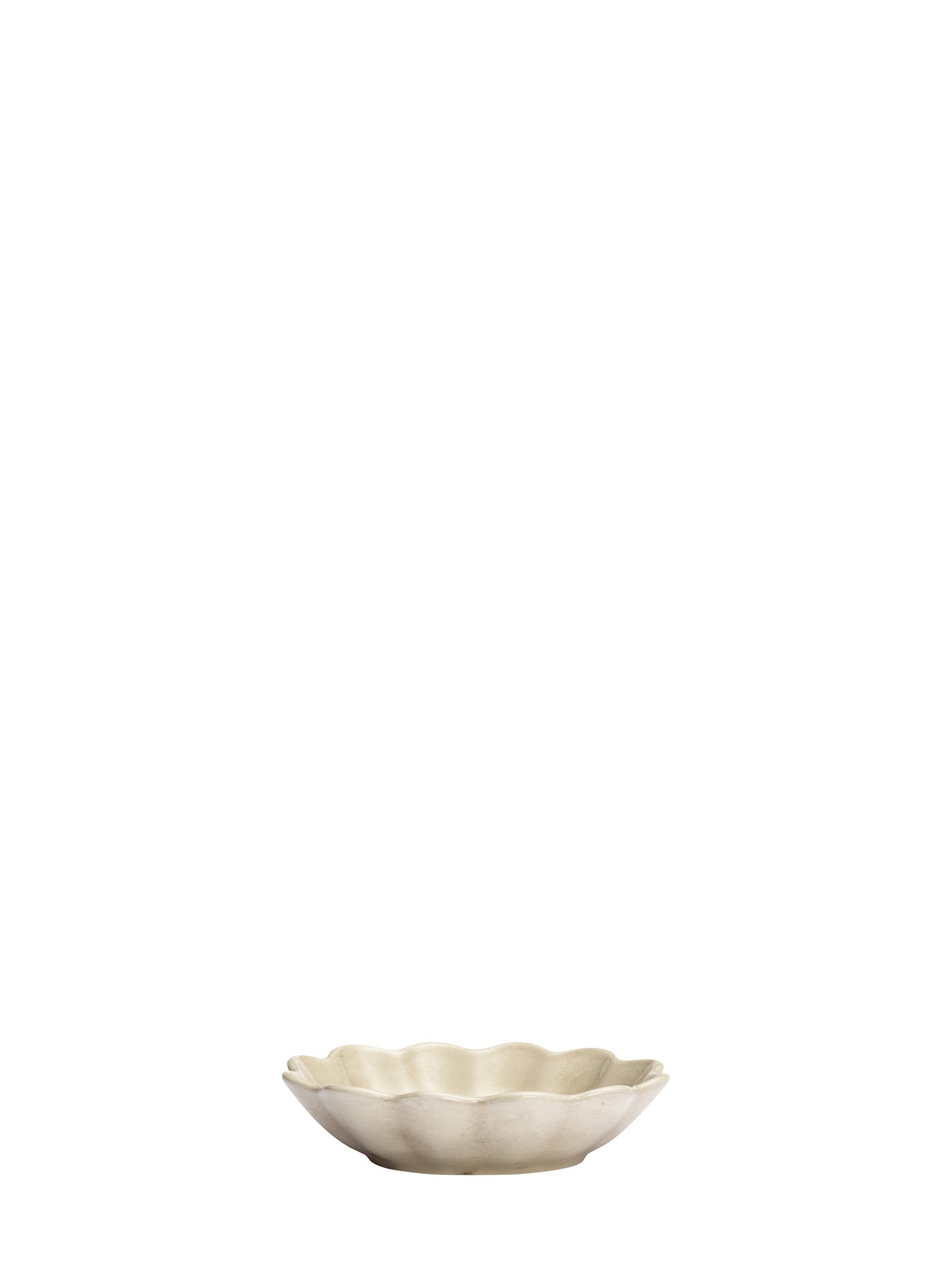 Oyster small oval bowl, sand (18 cm)