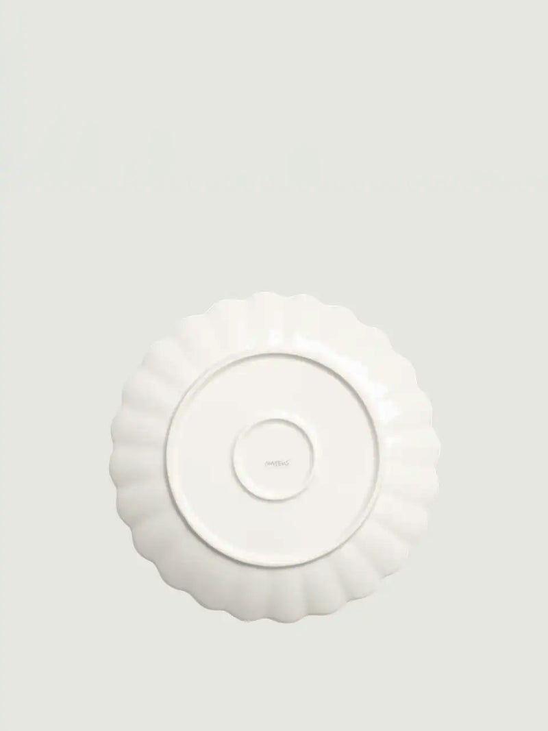 Oyster dinner plate, light pink
