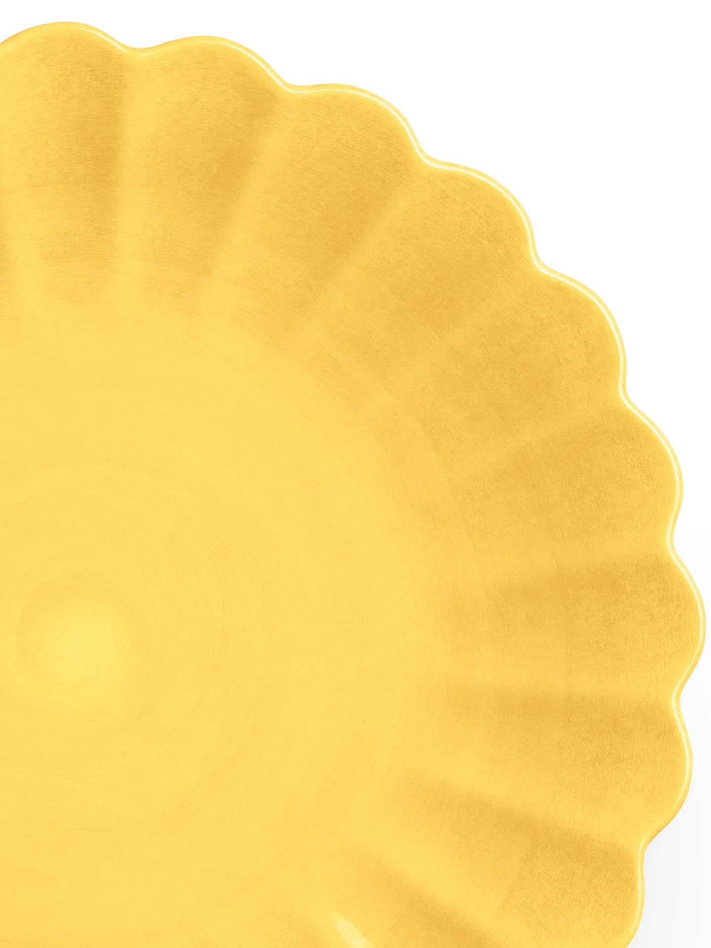 Oyster small plate, yellow (20 cm)