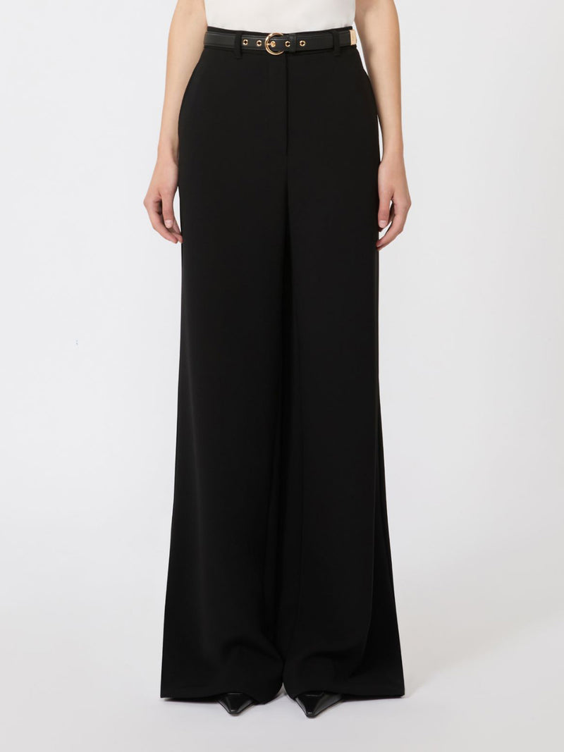 Amico fluid trousers with belt, black