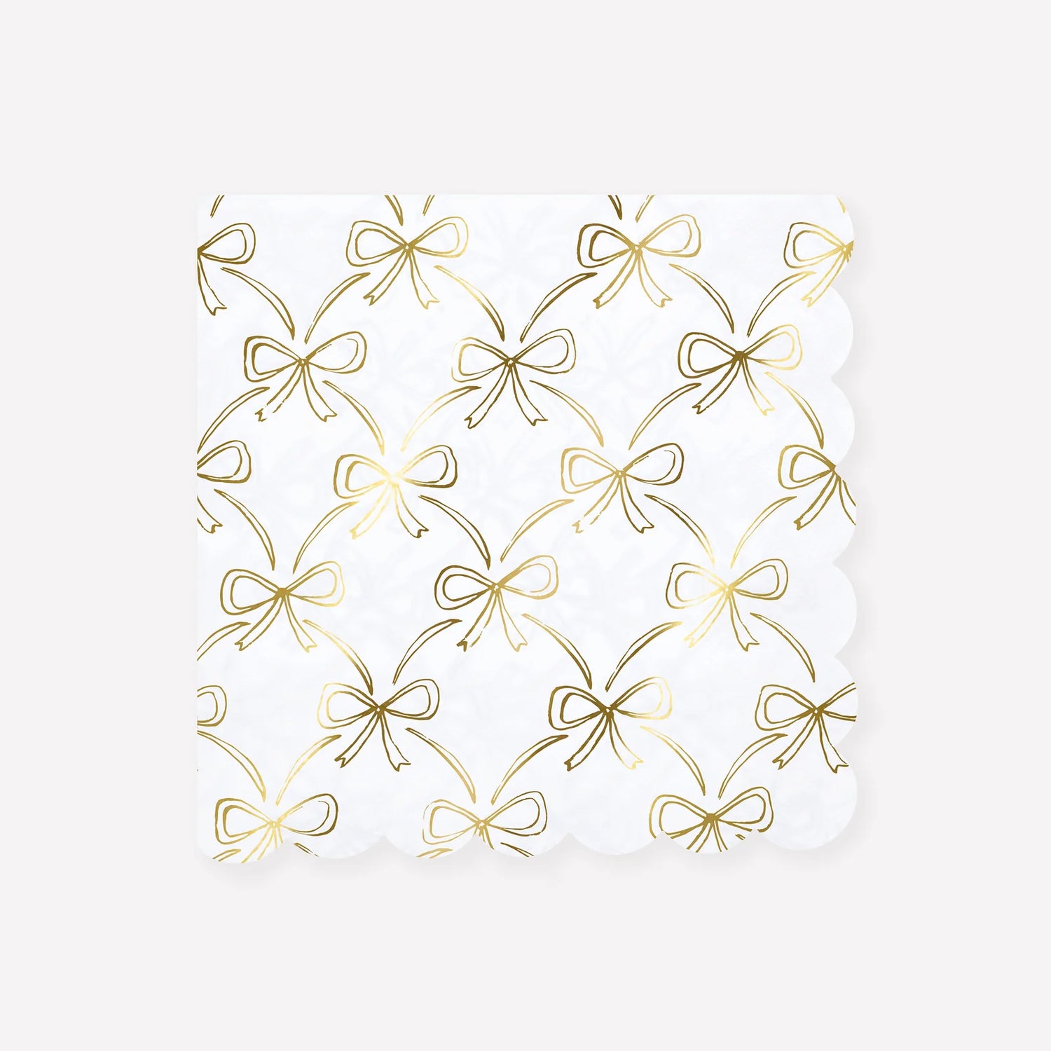 Gold bow napkins, large