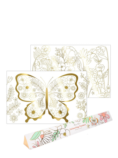 Butterfly colouring posters, set of 2