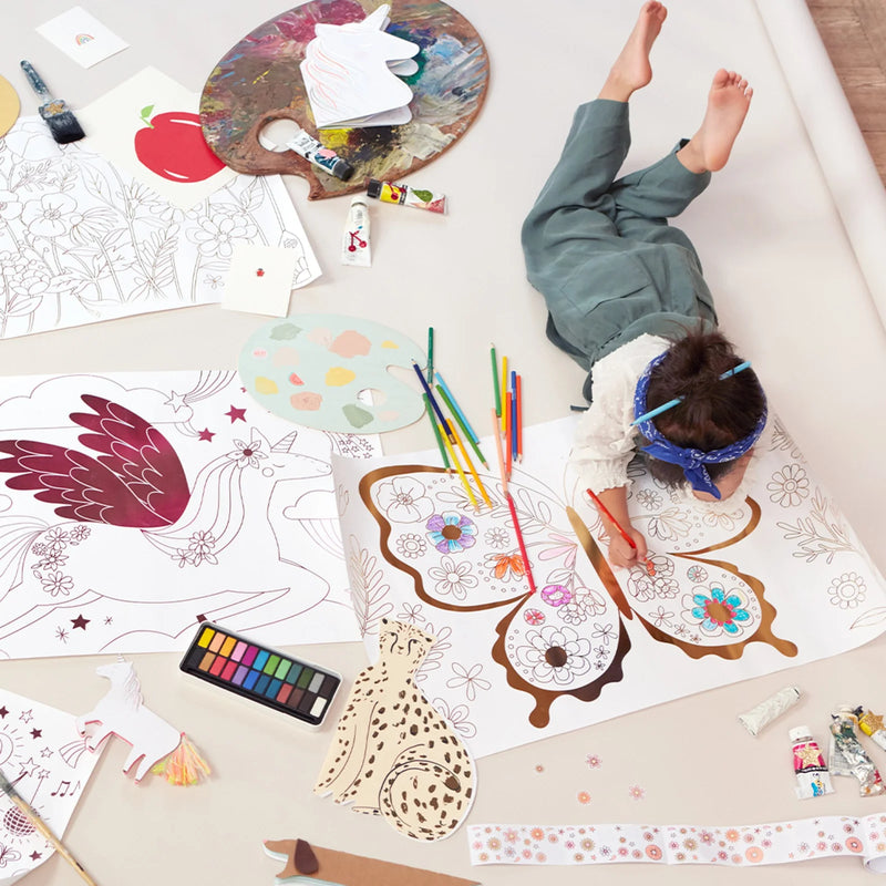Butterfly colouring posters, set of 2