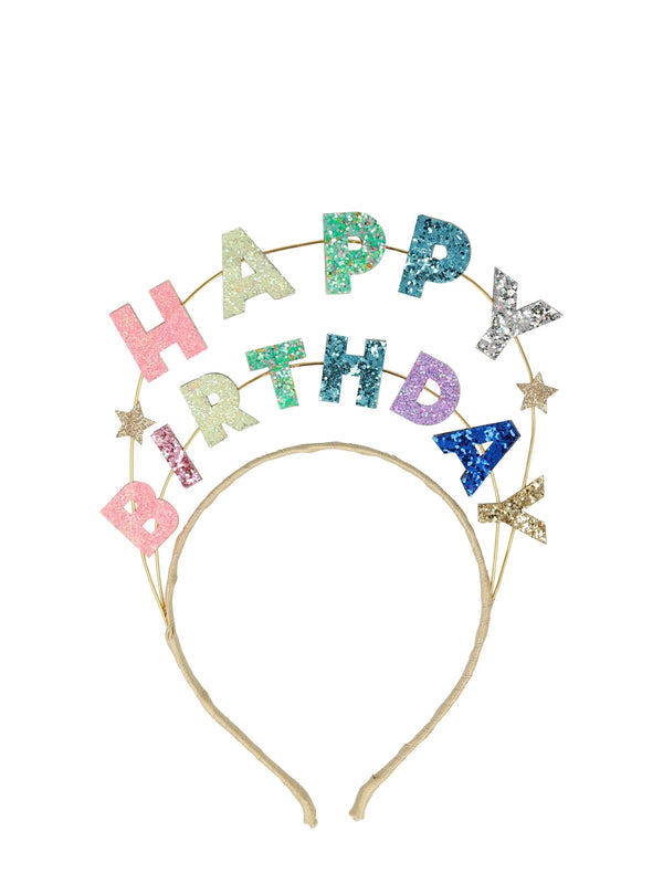 Happy birthday glitter headband
