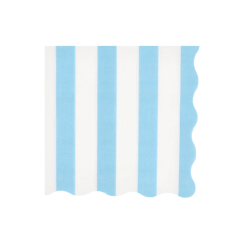 Beach striped dinner napkins, pack of 16
