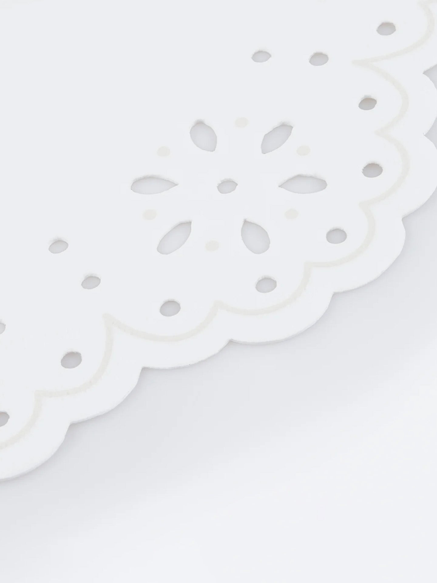 Broderie Anglaise lace white cocktail napkins